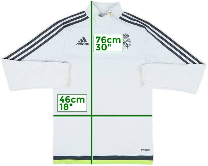 2015-16 Real Madrid adidas 1/4 Zip Drill Top - 8/10 - (XS)