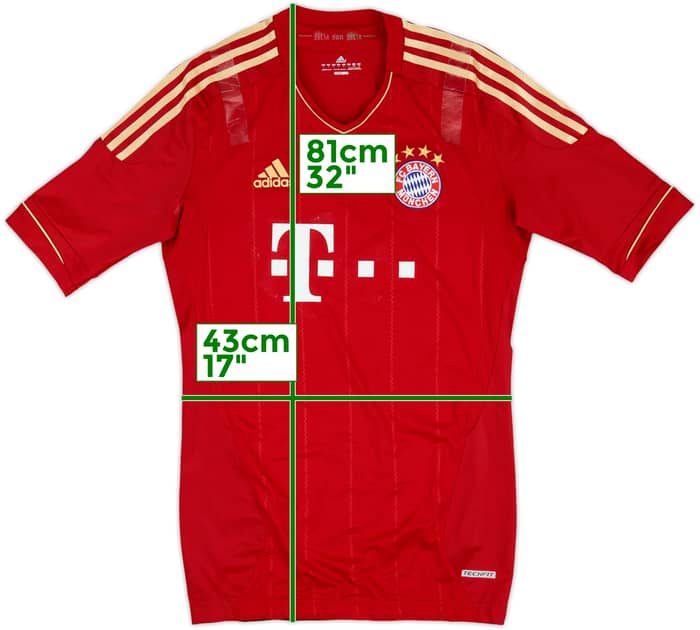 2011-13 Bayern Munich Player Issue TechFit Home Shirt - 5/10 - (L)