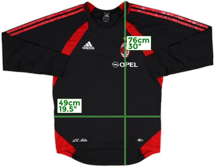 2006-07 AC Milan adidas Training L/S Shirt - 6/10 - (S)