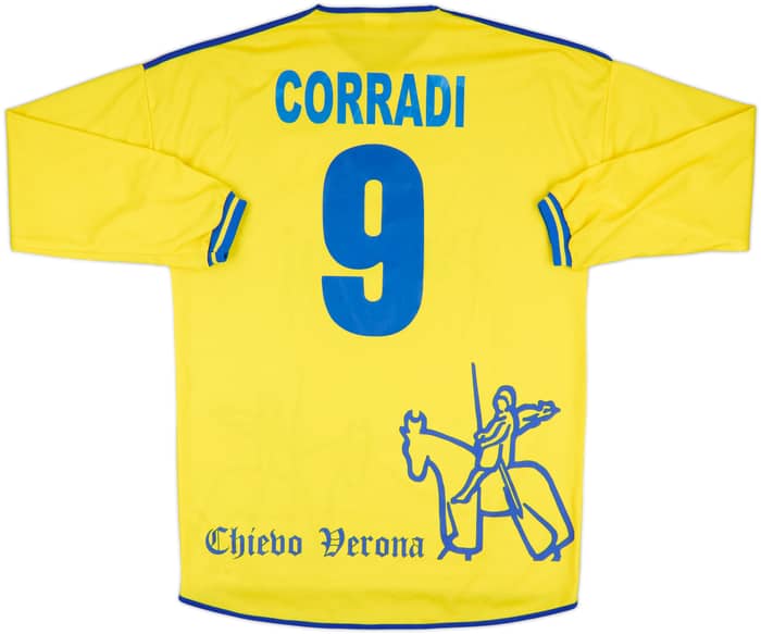 2001-02 Chievo Verona Home L/S Shirt Corradi #9 - 8/10 - (M)