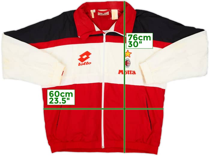 1993-94 AC Milan Lotto Track Jacket - 8/10 - (XL)