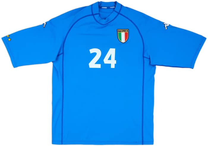 2000-02 Italy Match Issue Home Shirt #24