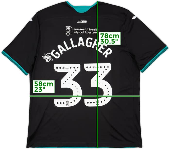 2019-20 Swansea Away Shirt Gallagher #33 - 10/10 - (XXL)