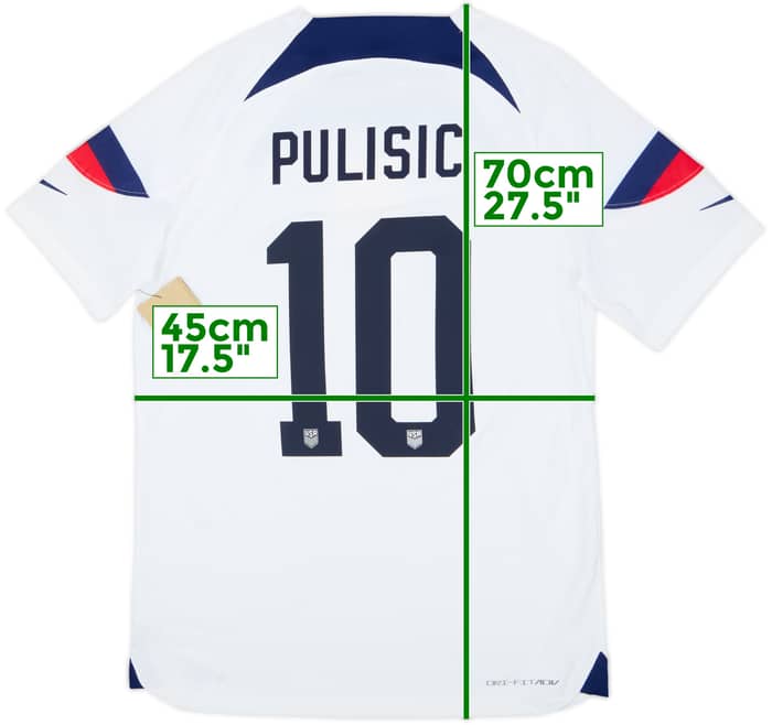 2022-23 USA Authentic Home Shirt Pulisic #10 (S)