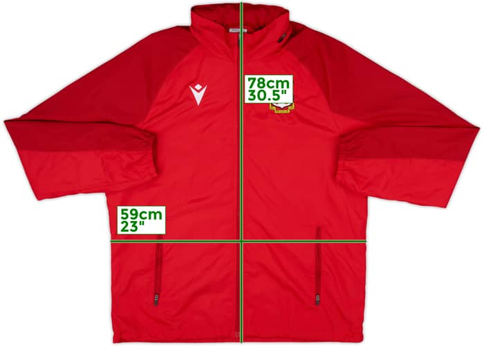 2020-21 Wrexham Macron Hooded Rain Jacket - 8/10 - (L)