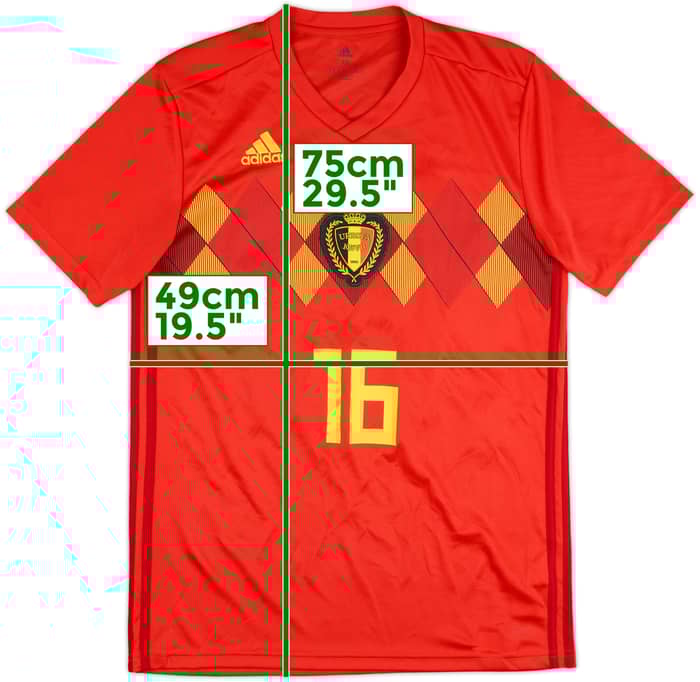 2018-19 Belgium Home Shirt #16 - 9/10 - (M)