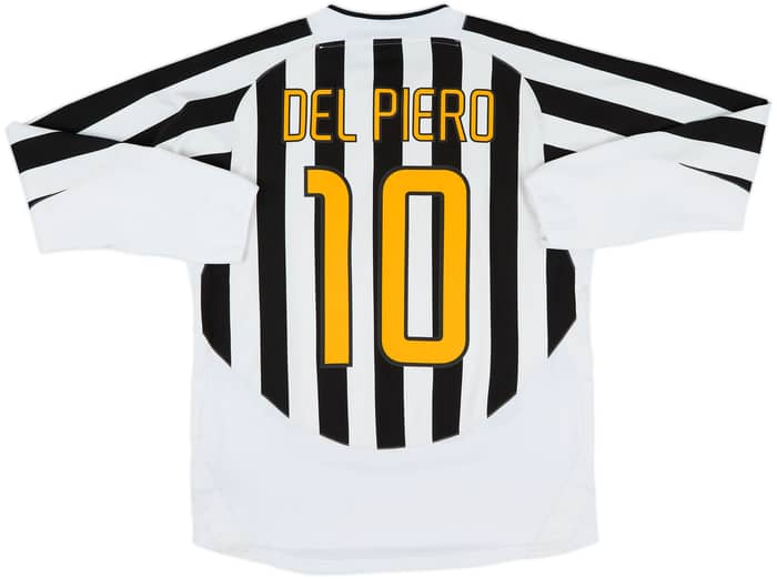 2003-04 Juventus Player Issue Home L/S Shirt Del Piero #10 - 8/10 - (L)