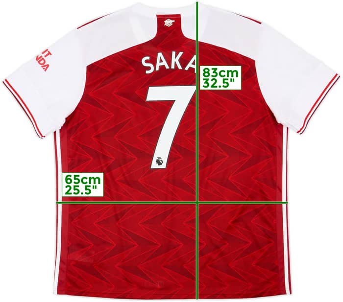 2020-21 Arsenal Home Shirt Saka #7 - 10/10 - (XXL)