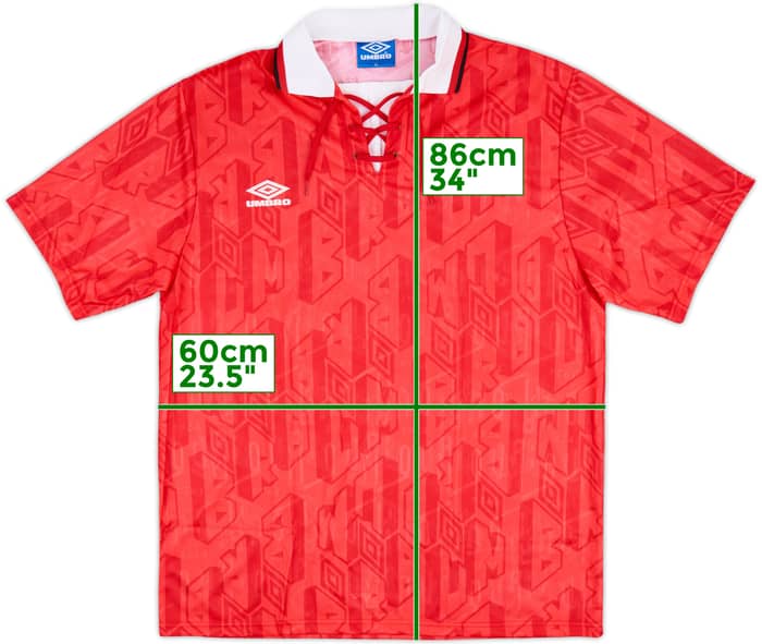 1992-94 Umbro Template Shirt (Manchester United) - 8/10 - (XL)