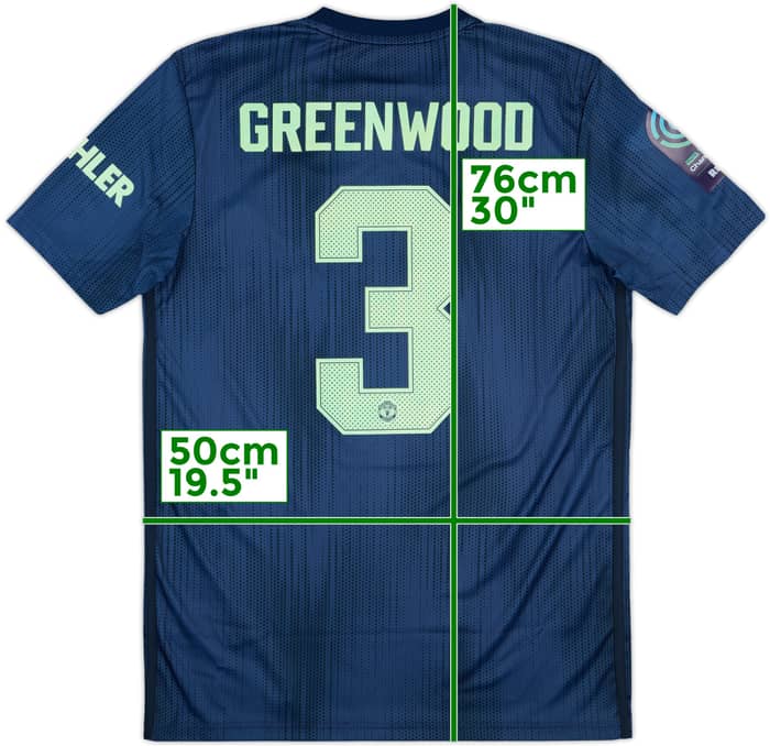 2018-19 Manchester United Women Third Shirt Greenwood #3 - 8/10 - (M)