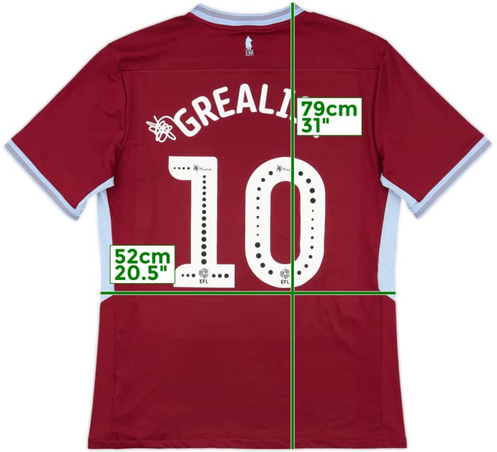 2018-19 Aston Villa Home Shirt Grealish #10 - 6/10 - (L)