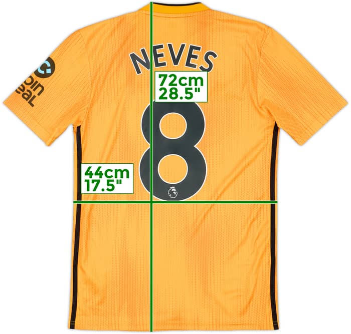 2019-20 Wolves Home Shirt Neves #8 - 7/10 - (XS)