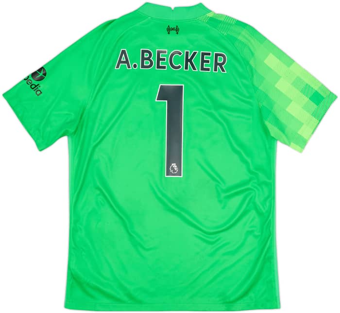 2021-22 Liverpool GK S/S Shirt A.Becker #1 - 7/10 - (L)