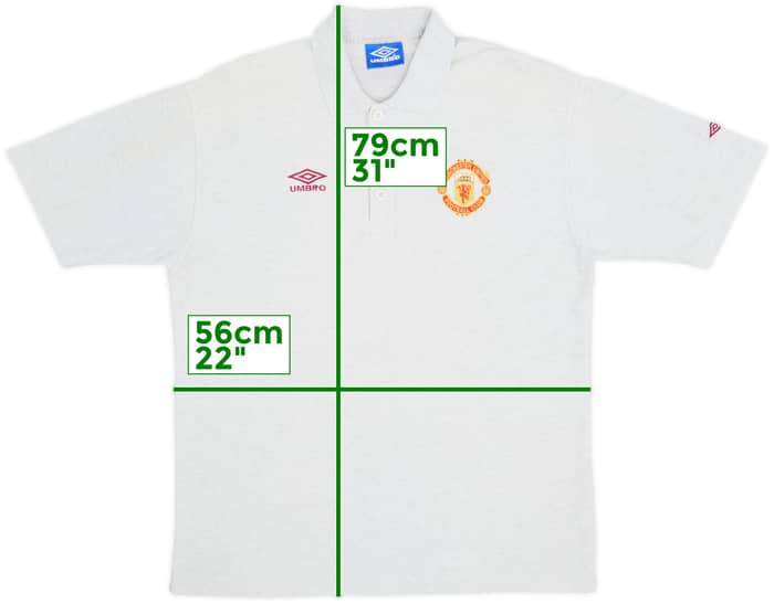 1996-97 Manchester United Umbro Polo Shirt - 8/10 - (L)