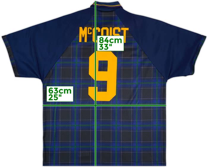 1994-96 Scotland Home Shirt McCoist #9 - 8/10 - (XXL)