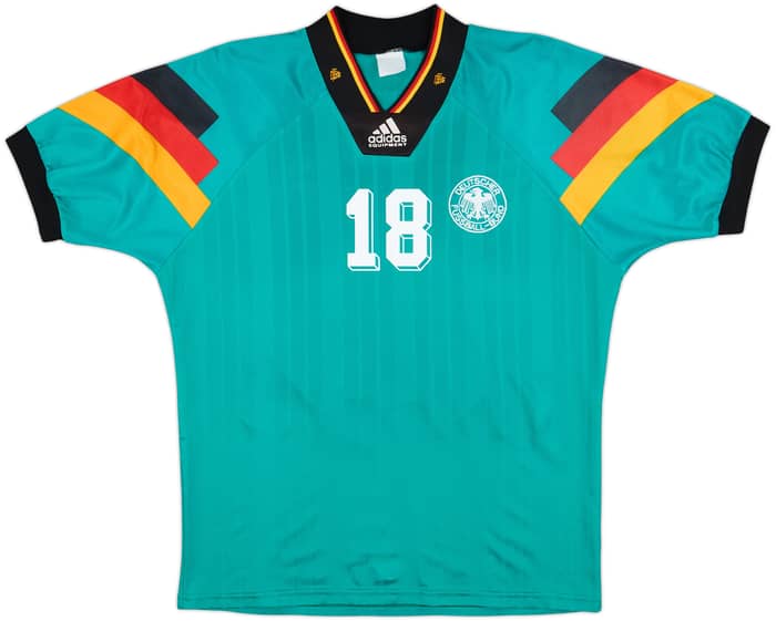1992-94 Germany Away Shirt Klinsmann #18 - 9/10 - (M)