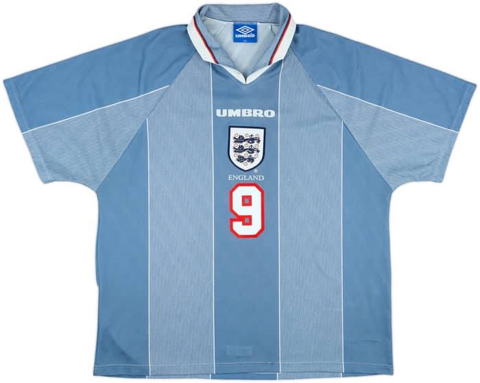 1996-97 England Away Shirt Shearer #9 - 6/10 - (XXL)