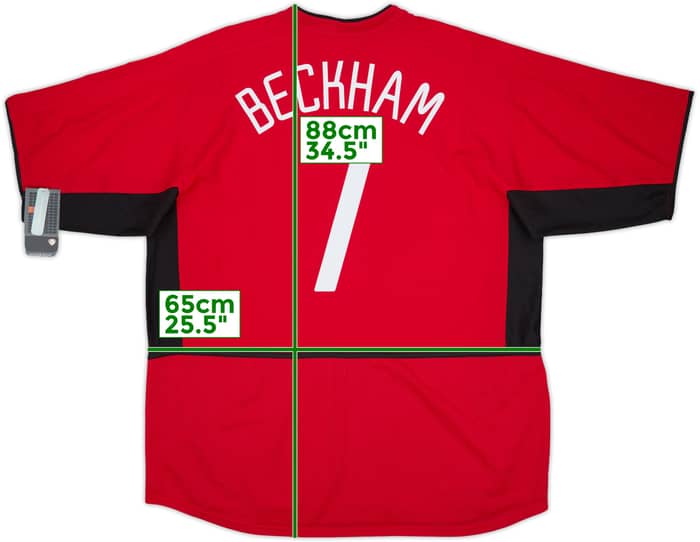 2002-04 Manchester United Home Shirt Beckham #7 (XXL)