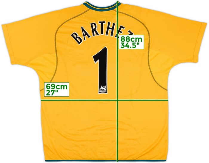 2000-02 Manchester United GK Shirt Barthez #1 - 6/10 - (XXL)
