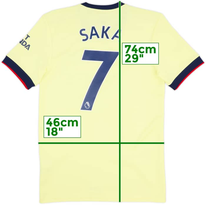2021-22 Arsenal Away Shirt Saka #7 - 10/10 - (S)