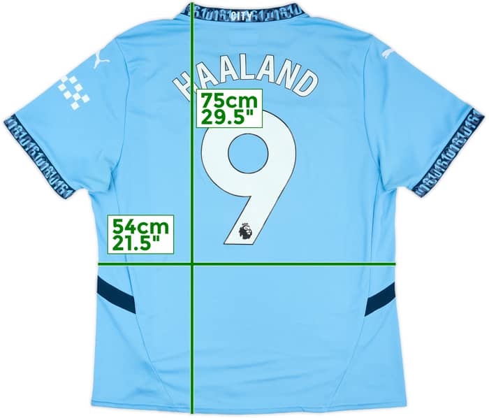 2024-25 Manchester City Home Shirt Haaland #9 - 8/10 - (XL)