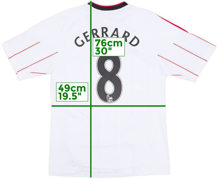 2010-11 Liverpool Away Shirt Gerrard #8 - 5/10 - (M)