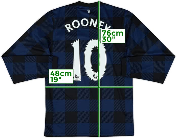 2013-14 Manchester United Away L/S Shirt Rooney #10 - 10/10 - (S)