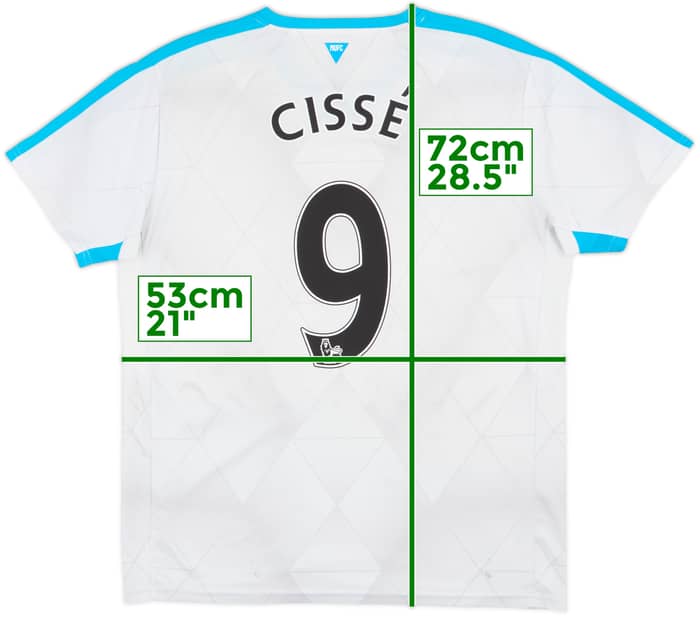 2015-16 Newcastle Away Shirt Cisse #9 - 6/10 - (L)
