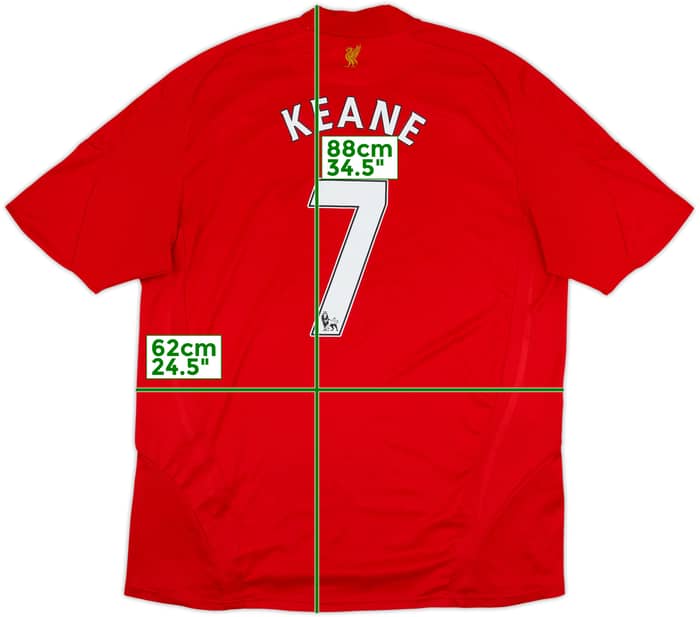2008-10 Liverpool Home Shirt Keane #7 - 6/10 - (XXL)