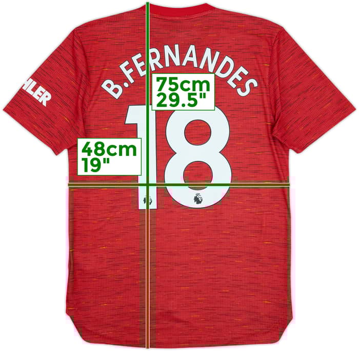2020-21 Manchester United Authentic Home Shirt B.Fernandes #18 - 9/10 - (S)