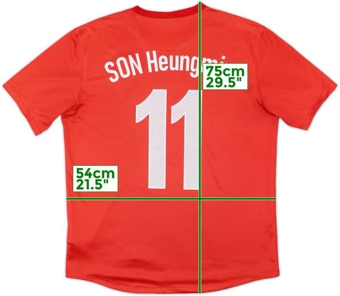 2012-13 South Korea Home Shirt Son Heungmin #11 - 7/10 - (L)