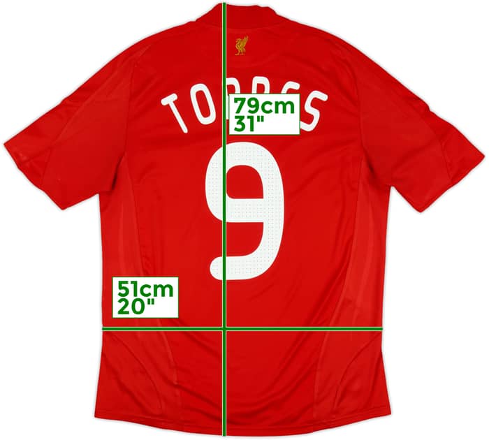 2008-10 Liverpool Home Shirt Torres #9 - 7/10 - (M)
