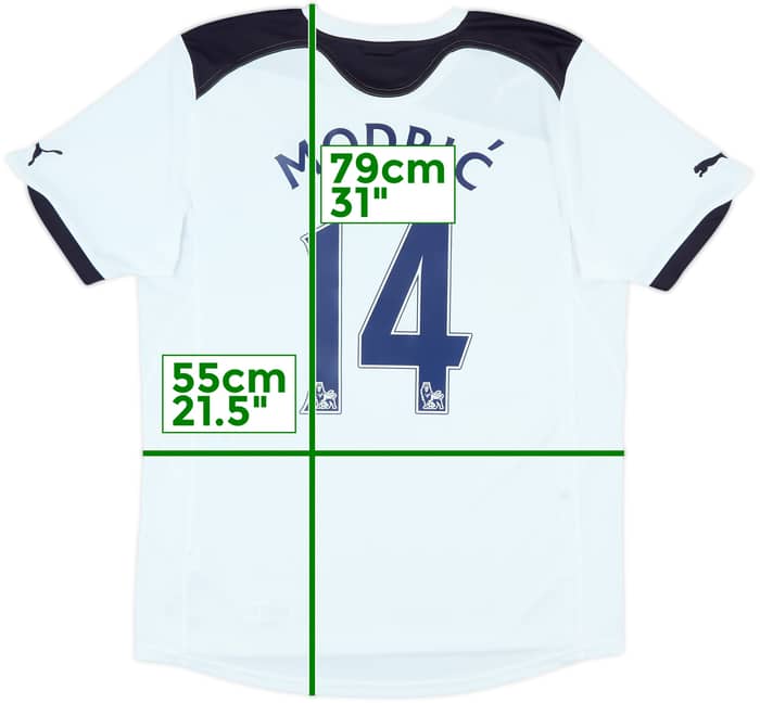 2010-11 Tottenham Home Shirt Modric #14 - 9/10 - (M)