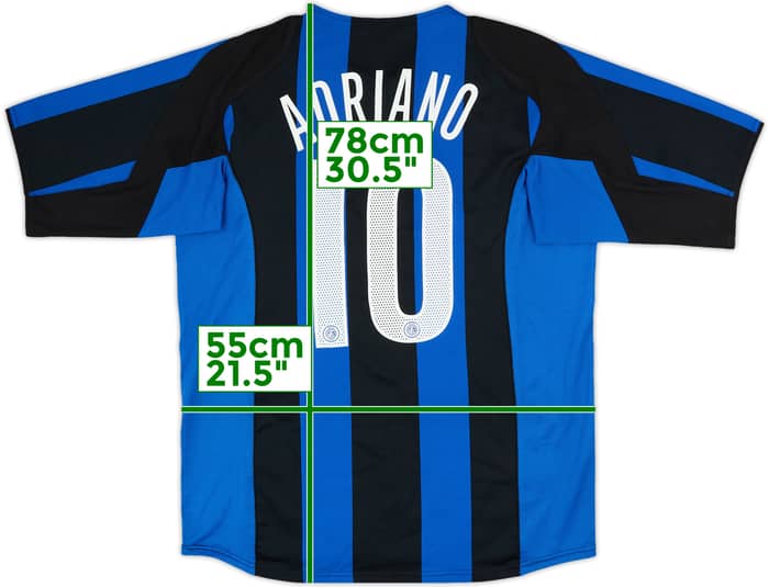2004-05 Inter Milan Home Shirt Adriano #10 - 7/10 - (L)
