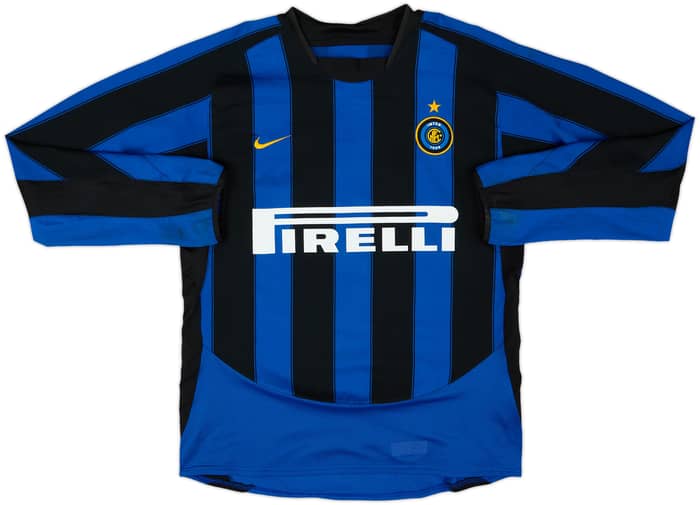 2003-04 Inter Milan Home L/S Shirt Adriano #10 - 6/10 - (M)