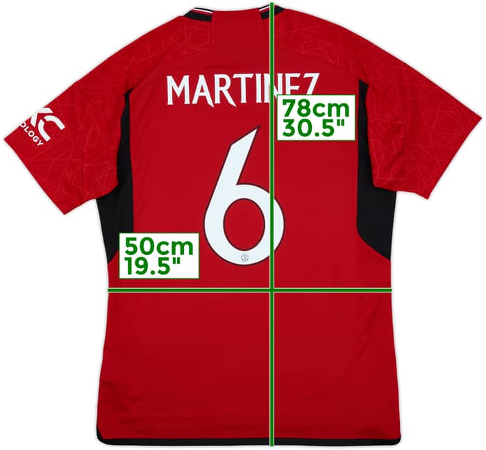 2023-24 Manchester United Home Shirt Martinez #6 - 10/10 - (L)
