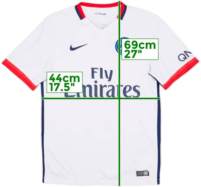 2015-16 Paris Saint-Germain Away Shirt Ibrahimovic #10 - 7/10 - (S)