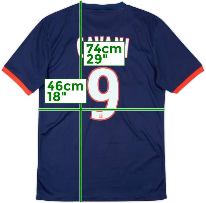 2013-14 Paris Saint-Germain Home Shirt Cavani #9 - 5/10 - (S)