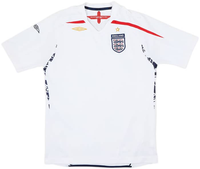 2007-09 England Home Shirt - 5/10 - (XL.Boys)