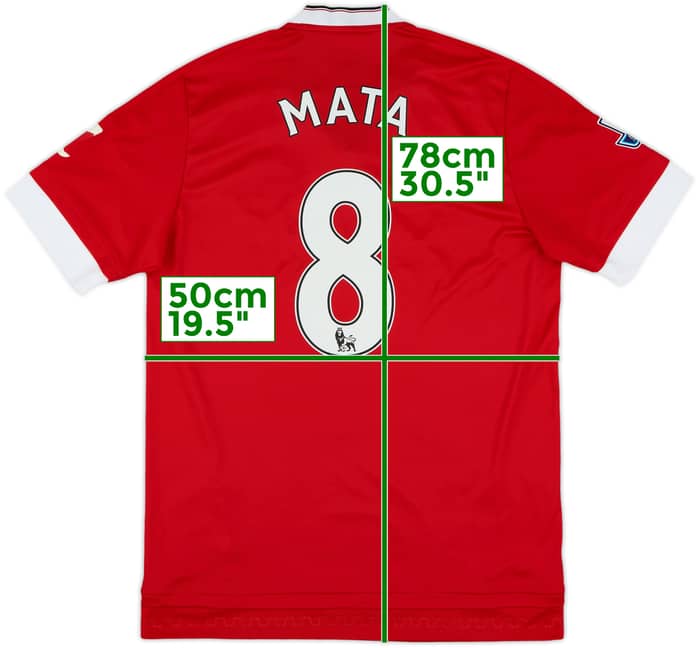 2015-16 Manchester United Home Shirt Mata #8 - 6/10 - (M)