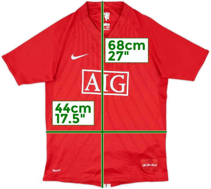 2007-09 Manchester United Home Shirt - 9/10 - (XL.Boys)