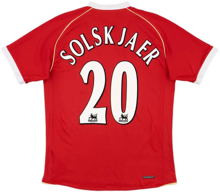 2006-07 Manchester United Home Shirt Solskjaer #20 - 8/10 - (M)