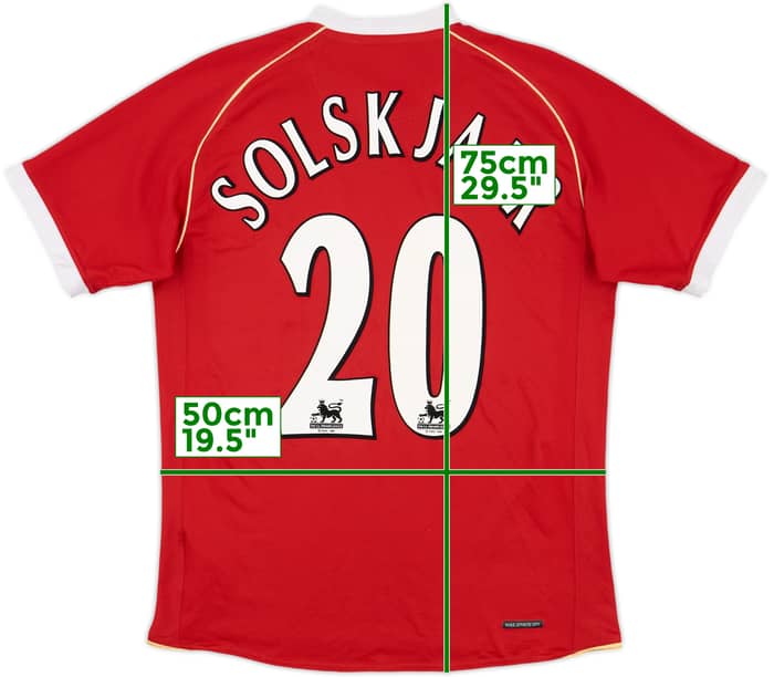 2006-07 Manchester United Home Shirt Solskjaer #20 - 8/10 - (M)