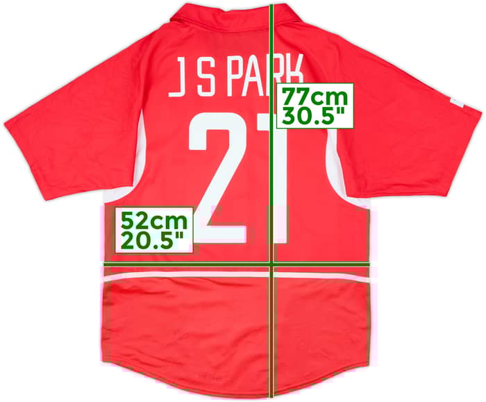 2002-03 South Korea Home Shirt J.S.Park #21 - 10/10 - (M)