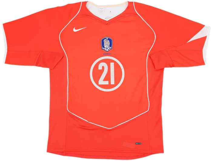 2004-06 South Korea Home Shirt J.S.Park #21 - 8/10 - (M)