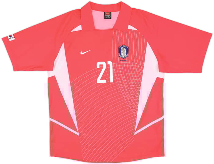 2002-03 South Korea Home Shirt J.S.Park #21 - 10/10 - (L)