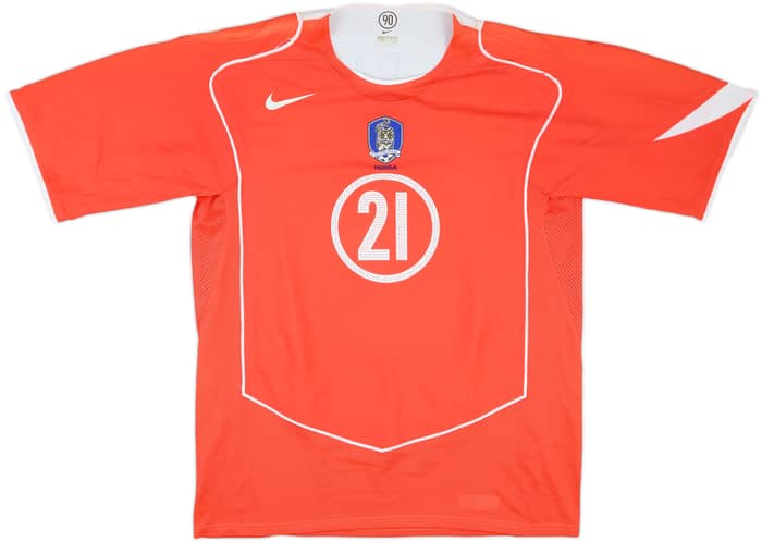2004-06 South Korea Player Issue Home Shirt J S Park #21 - 7/10 - (XL)