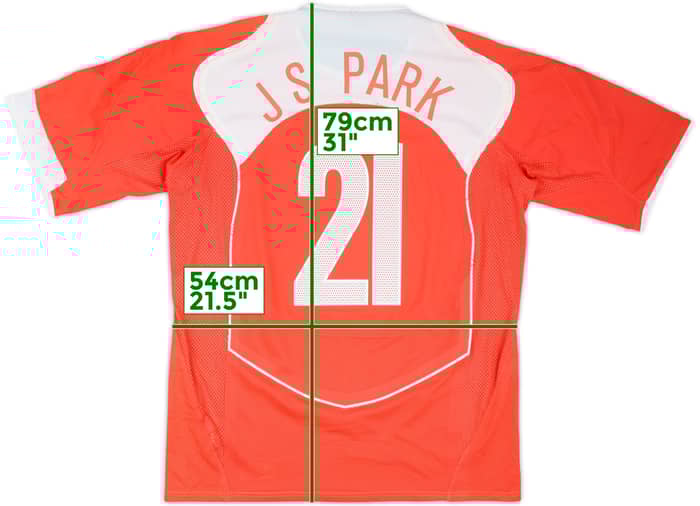 2004-06 South Korea Player Issue Home Shirt J S Park #21 - 7/10 - (XL)