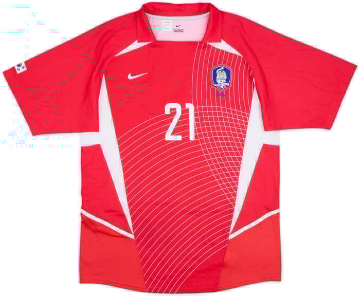 2002-03 South Korea Home Shirt J.S.Park #21 - 10/10 - (XL)