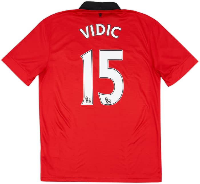 2013-14 Manchester United Home Shirt Vidic #15 - 8/10 - (M)